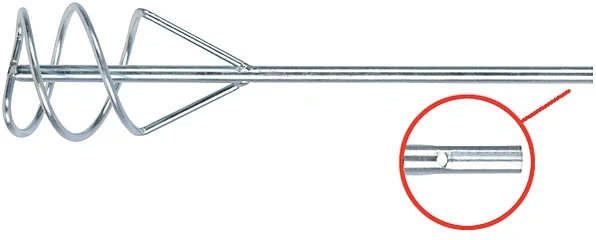 Миксер для строительных смесей оцинкованный, хвостовик SDS-PLUS 100х600 мм FIT 4219 — фото 1