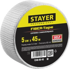 Самоклеящаяся серпянка, 5 см х 45 м, 3 х 3 мм, STAYER FIBER-Tape 1246-05-45_z01