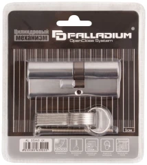 Цилиндровый механизм "PALLADIUM" асимметричный, 80 мм, ключ-ключ, хром 67241