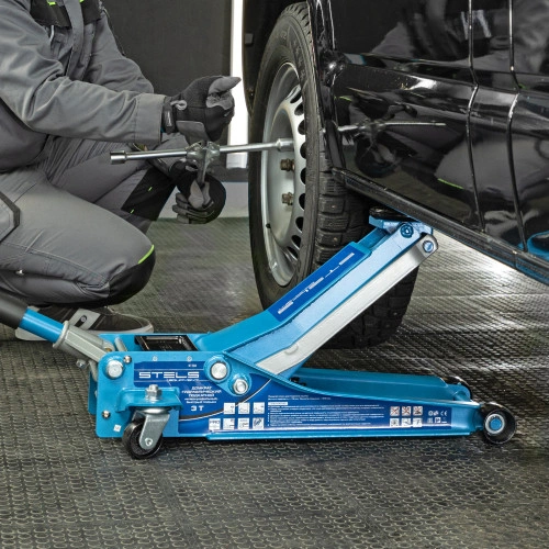 Домкрат гидравлический подкатной, быстр.подъем, 3т LOW PROFILE QUICK LIFT, 75-515 мм, проф Stels 51136 — фото 33