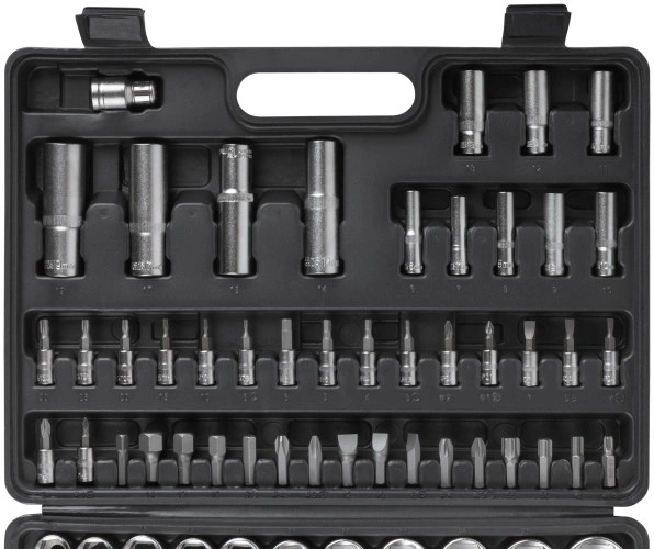 Набор инструмента автомобильный 94 шт. CrV 1/2"+1/4" КУРС 65204 — фото 5
