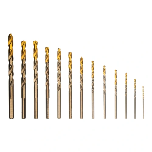 Набор сверл по металлу, 1,5-6,5мм, Р6М5К8-TiN, Golden Tip, 13 шт Denzel 723006 — фото 3
