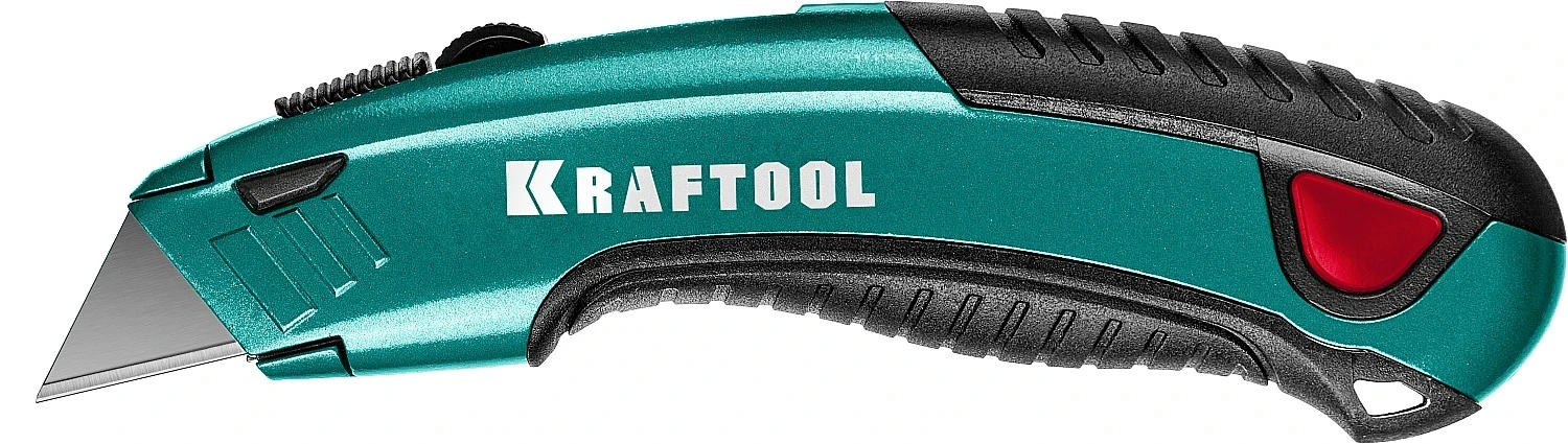 Универсальный нож, 2 лезвия, KRAFTOOL с автостопом 09241_z02 — фото 1