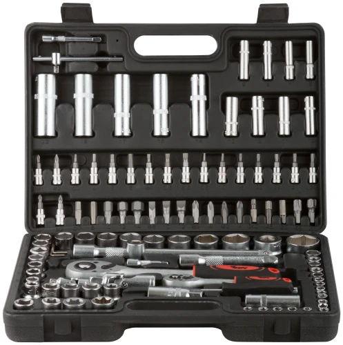 Набор инструмента автомобильный 108 шт. CrV 1/2"+1/4" КУРС 65205 — фото 2