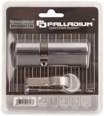 Цилиндровый механизм "PALLADIUM" асимметричный, 90 мм, ключ-ключ, хром 67245