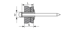Нержавеющие заклепки, 4.8 x 8 мм, 500 шт, ЗУБР 31316-48-08 — фото 2