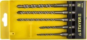 Набор SDS-plus буров, 5 шт: 5/6x110. 6/8/10х160 мм, STAYER 2930-H5