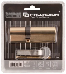Цилиндровый механизм "PALLADIUM" асимметричный, 90 мм, ключ-ключ, латунь 67246