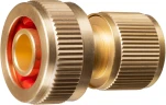 Быстросъёмный соединитель, 3/4", для шланга, с автостопом, из латуни, GRINDA BC-34A 8-426130_z02 — фото 1
