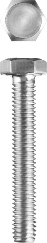 Болт, кл. пр. 5.8, M8 х 80 мм, цинк, 2 шт, ЗУБР ГОСТ 7798-70 303086-08-080 — фото 1