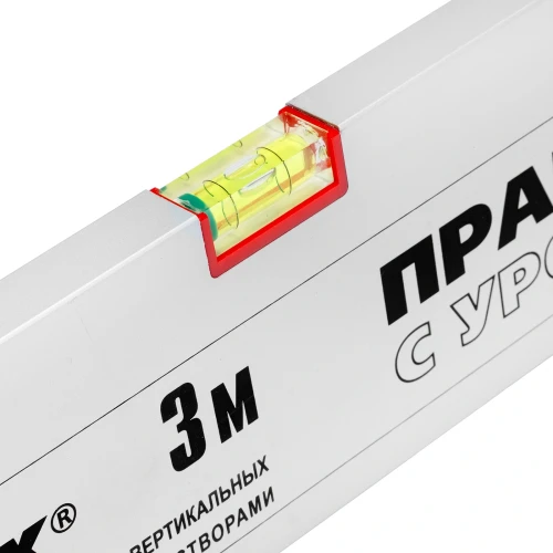 Правило алюминиевое с уровнем, L-3.0 м, 2 ручки Matrix 89641 — фото 3