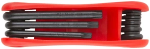 Ключи TORX 8 шт. CrV Т9-Т40 складные, пластиковый держатель FIT 64015 — фото 6