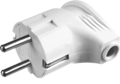 Угловая вилка, белая, 16 А/220 В, 1300 Вт, STAYER MAXElectro 55161-W