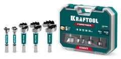 KRAFTOOL FORSTNER 5шт (d16-35 мм), набор cверл Форстнера (29950-H5)