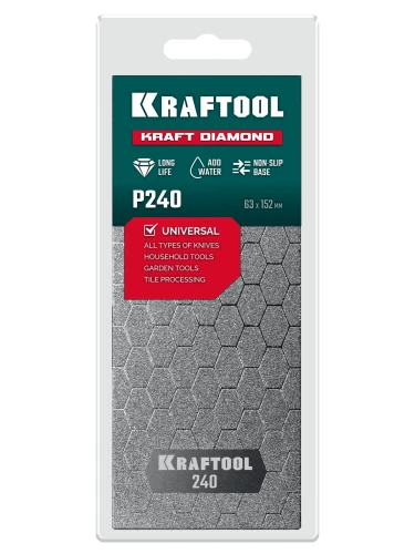 Пластина алмазная заточная, DIAMOND 63 х 152 мм, Р240, KRAFTOOL 35710-240 — фото 2