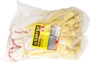 Х/б перчатки с одинарным латексным обливом, L-XL, 10 пар, STAYER PROTECT 11408-H10