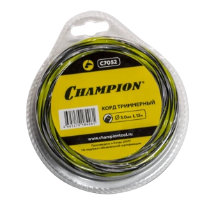 Леска для триммера Tornado 3.0мм* 12м (витой квадрат) Champion C7052