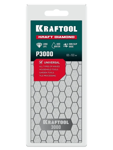 Пластина алмазная заточная, DIAMOND 63 х 152 мм, Р3000, KRAFTOOL 35710-3000 — фото 2
