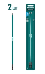 Биты, 300 мм, 2 шт, KRAFTOOL OPTIMUM PZ 2 26124-2-300-2