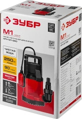 Дренажный насос с минимальным уровнем откачки, 250 Вт, ЗУБР НПЧ-М1-250
