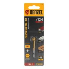 Зенковка конусная под М6, HSS, по металлу, 6-гранный хвостовик Denzel 72307