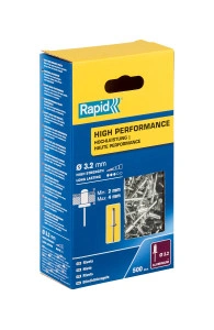 Алюминиевая высокопроизводительная заклепка, 3.2 х 8 мм, 500 шт, RAPID R:High-performance-rivet 5001431