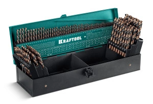 Набор сверл по металлу, 118 шт, (1-13 мм), сталь М42, HSS-Co(8%), KRAFTOOL Cobalt 29656-H118