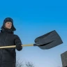 Лопата для уборки снега стальная эмалированная, 330 х 365 мм, без черенка СИБРТЕХ 61531 — фото 9