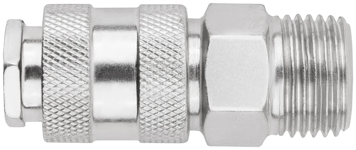 Адаптер быстросъемный с запорным клапаном с внешней резьбой 1/2" FIT 81245 — фото 1