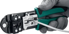 Универсальный кримпер, (RJ45, RJ11, RJ12), KRAFTOOL RJ 22699