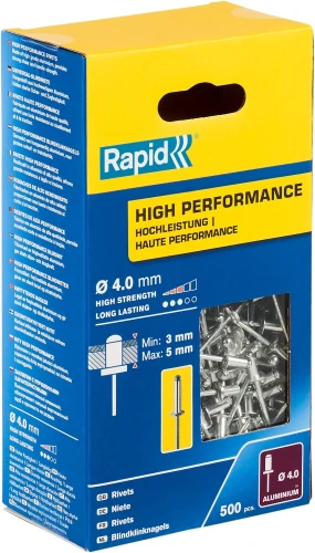 Алюминиевая высокопроизводительная заклепка, 4.0 х 8 мм, 500 шт, RAPID R:High-performance-rivet 5001432 — фото 1