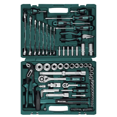 Универсальный набор инструмента, 76 предм., (1/2"+3/8"+1/4"), KRAFTOOL EXTREM-76 27889-H76 — фото 15
