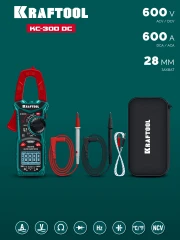 Клещи токовые цифровые, KRAFTOOL KC-300DC 59830