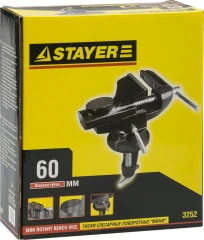 Настольные тиски для точных работ, 60 мм, STAYER HERCULES 3252
