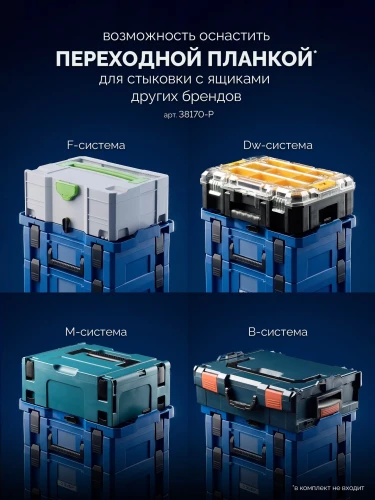 Пластиковый ящик для инструментов, 126 х 402 х 302 мм, ЗУБР МОДУЛЬ-S 38170-S — фото 17