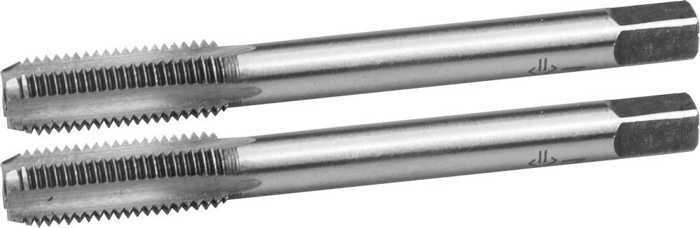Комплект ручных метчиков, М8 x 1.0 мм, сталь 9ХС, ЗУБР 4-28006-08-1.0-H2 — фото 1