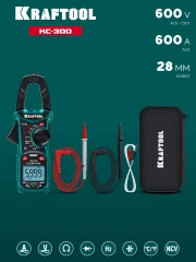 Клещи токовые цифровые, KRAFTOOL KC-300 59832