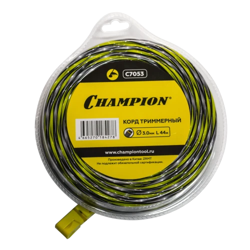 Леска для триммера Tornado 3.0мм* 44м (витой квадрат) Champion C7053 — фото 1