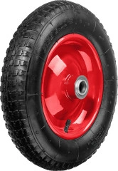 Пневматическое колесо, 3.25" х 360 мм, для тачек (арт. 39950 39952), стальной диск, подшипник - 25, 4 мм, ЗУБР КП-2 39955-2