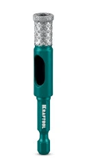 Вакуумное алмазное трубчатое сверло по керамограниту, HEX 1/4", KRAFTOOL VS DIAMOND d 10 29891-10