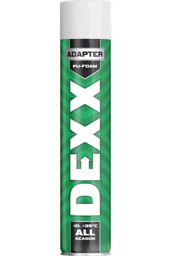 Монтажная пена, 750 мл, адаптерная, выход до 25 л, DEXX ADAPTER 41123 — фото 1