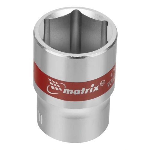 Набор торцевых головок 1/4", 6 гранные, CrV, 4-13мм, 10 штук Matrix 13559 — фото 2
