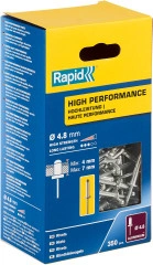 Алюминиевая высокопроизводительная заклепка, 4.8 х 10 мм, 350 шт, RAPID R:High-performance-rivet 5001435