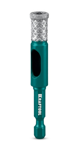 KRAFTOOL VS DIAMOND d 12, HEX 1/4″, Вакуумное алмазное трубчатое сверло по керамограниту (29891-12)