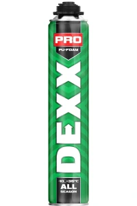 Монтажная пена, 750 мл, пистолетная, всесезонная, выход до 30 л, PRO DEXX 41126