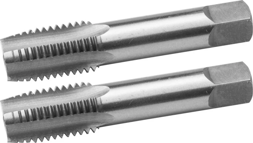 Комплект ручных метчиков, М10 x 1.5 мм, сталь 9ХС, ЗУБР 4-28006-10-1.5-H2 — фото 1