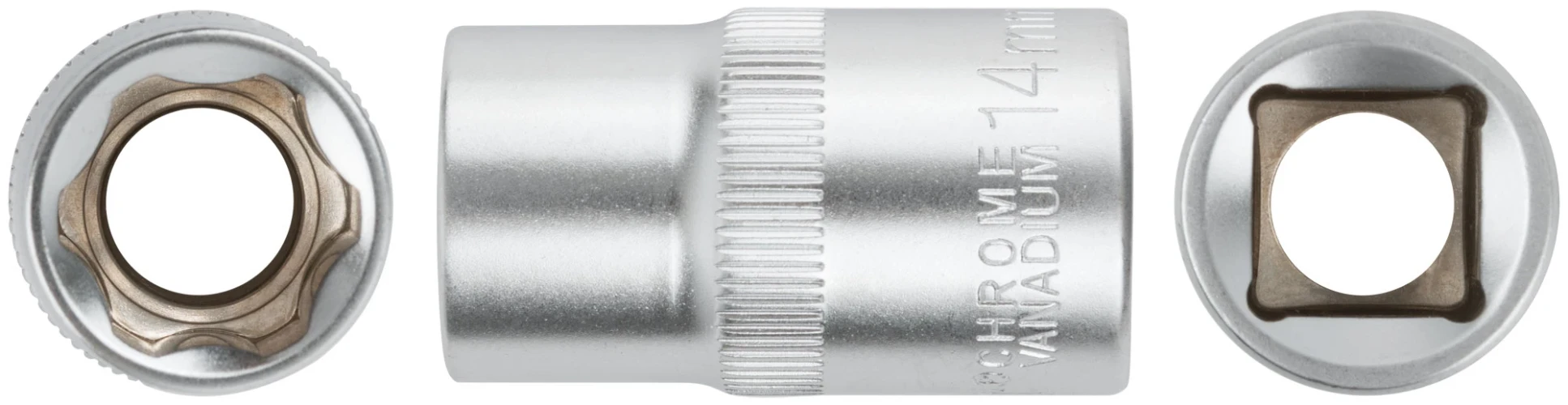 Головка 6-гранная CrV 1/2" 14 мм FIT 62044 — фото 1