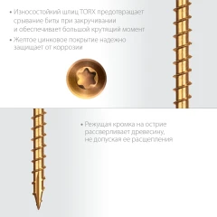 Саморез для половой доски и паркета, 30 х 3.2 мм, TX10, цинк 600 шт (0, 6 кг.), ЗУБР СПП 30071-32-30