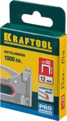 Скобы тип 53 (A/10/JT21), 12 мм, калибр 23GA. 1000 шт, KRAFTOOL 31670-12