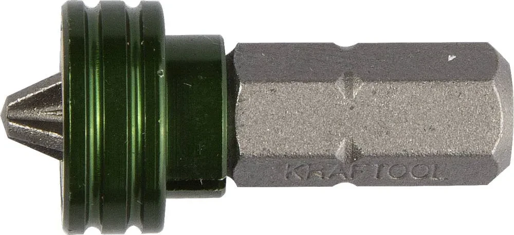 Бита с магнитным держателем-ограничителем, 25 мм, 1 шт, KRAFTOOL Magnet-X PH2 26128-2-25-1 — фото 1